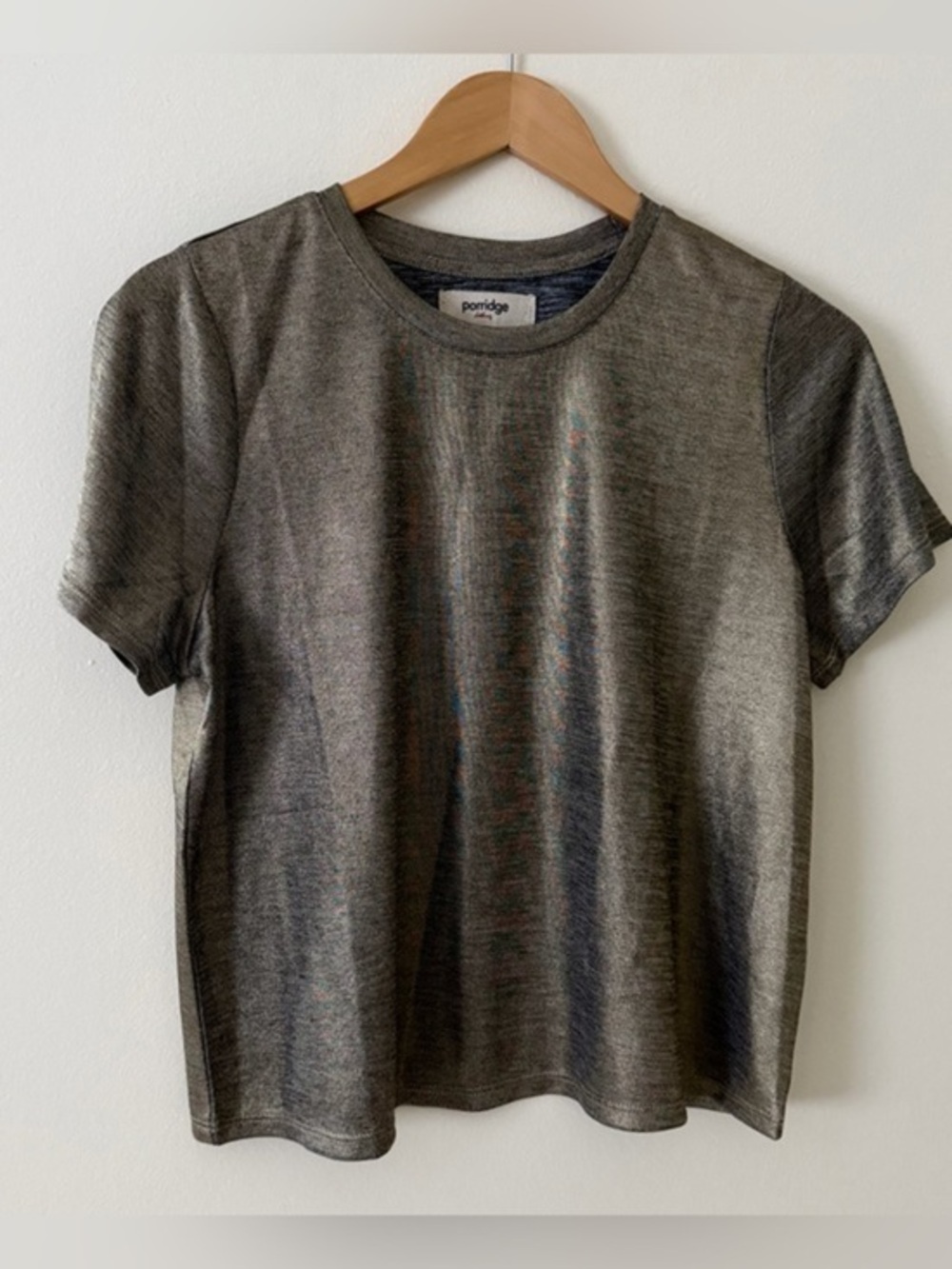 Porridge Men's Short-Sleeve Crew Neck Tee in Heather Gray